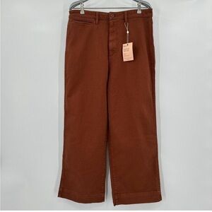 Quince Women's Cotton Twill Wide-Leg Crop Pants NWT size 30